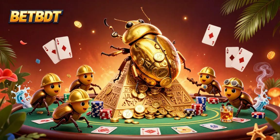 Experience exciting gameplay at BETBDT casino with thrilling golden beetles in action!