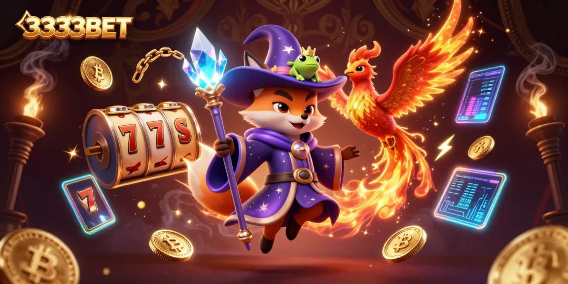 Experience thrilling gaming excitement at 3333BET with jackpots and vibrant slot reels.