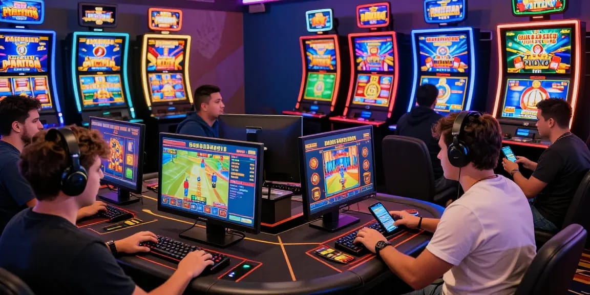 Exciting Gran Poseidon Paraguay gaming experience with players engaging in live casino games and sports betting.
