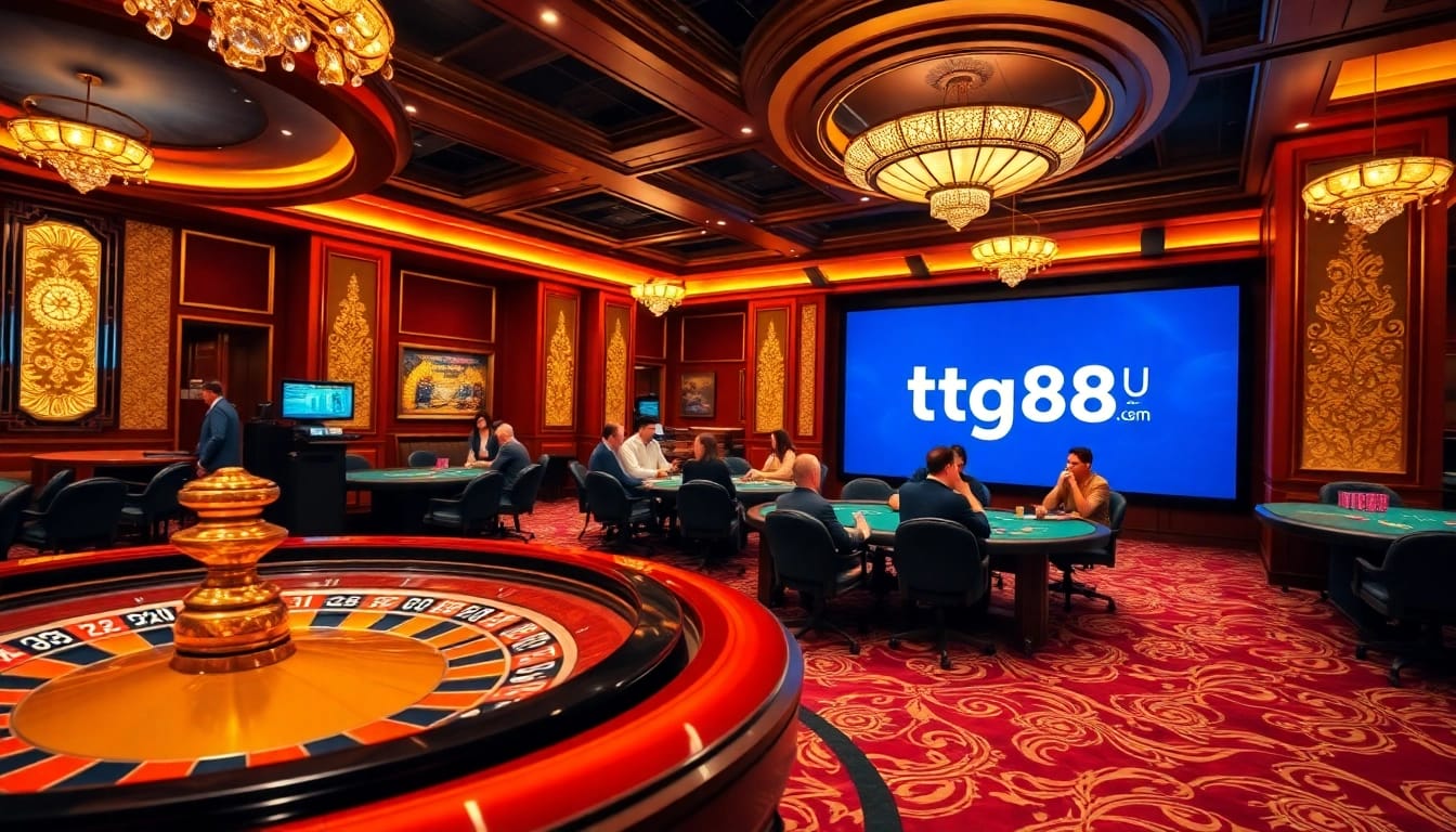 Exciting live casino action at https://tg88u.com/ with players engaging at roulette tables.