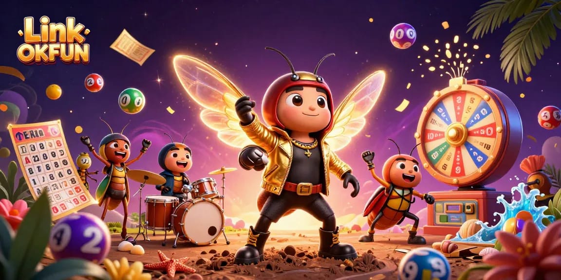 Experience thrilling games with Link OKFUN as the cicada rock star bursts onto the casino scene.