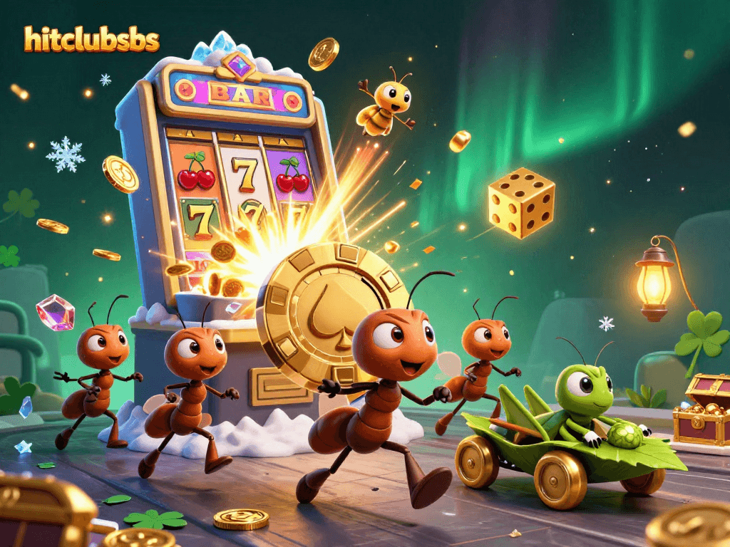 Experience thrilling jackpots with hitclubsbs featuring a daring ant heist in a dazzling casino scene.