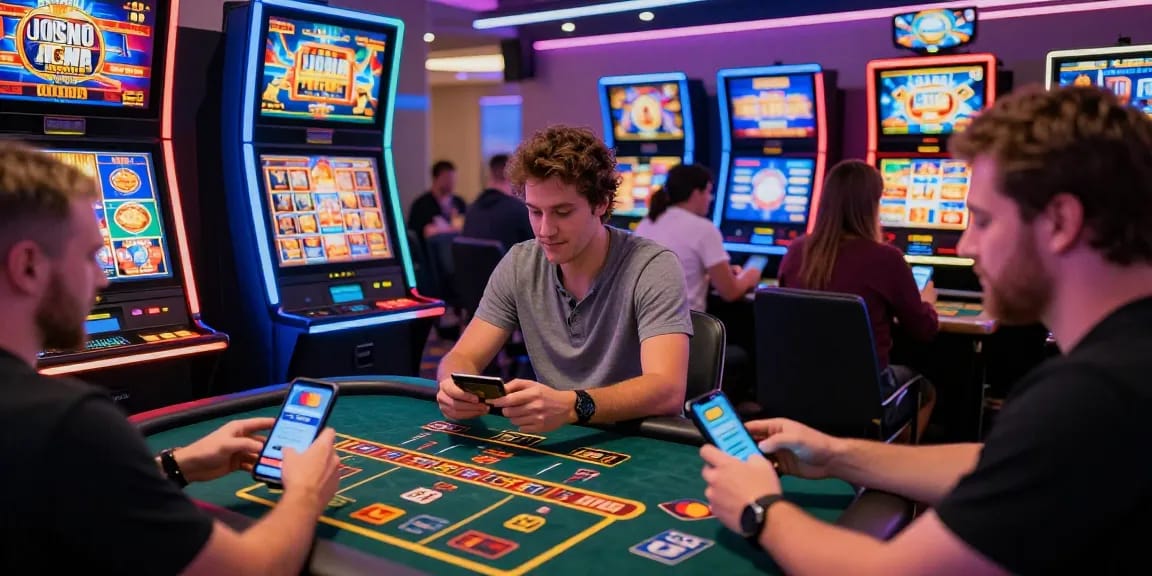 Experience the thrill of credit card casinos like https://troyuk.co.uk with diverse players engaging in vibrant games.