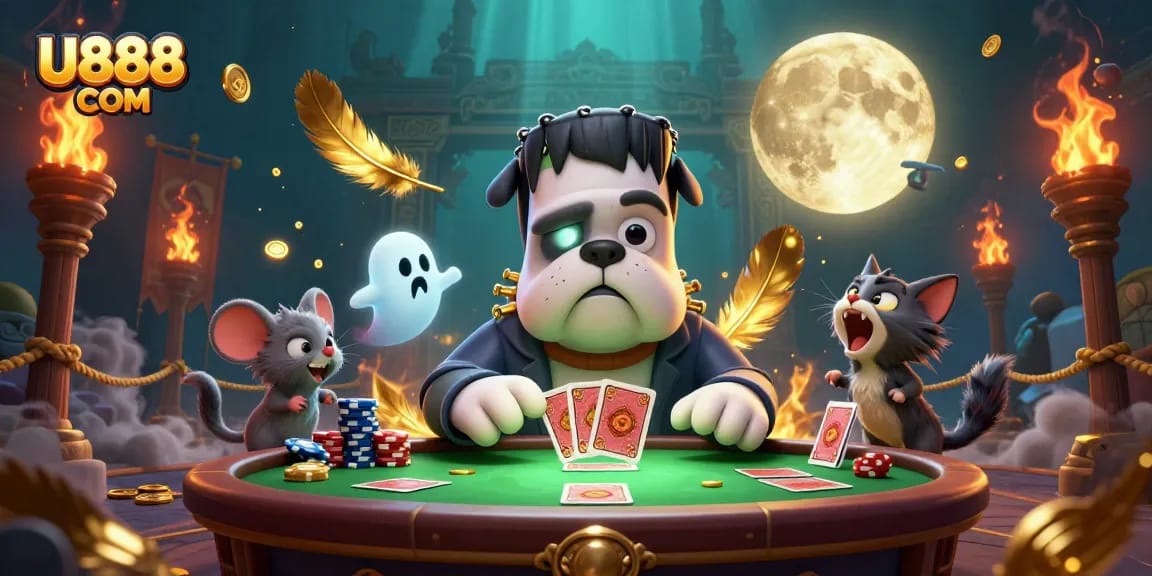 Engage with immersive thrills at U888 COM, featuring vibrant 3D casino characters and dynamic betting elements.