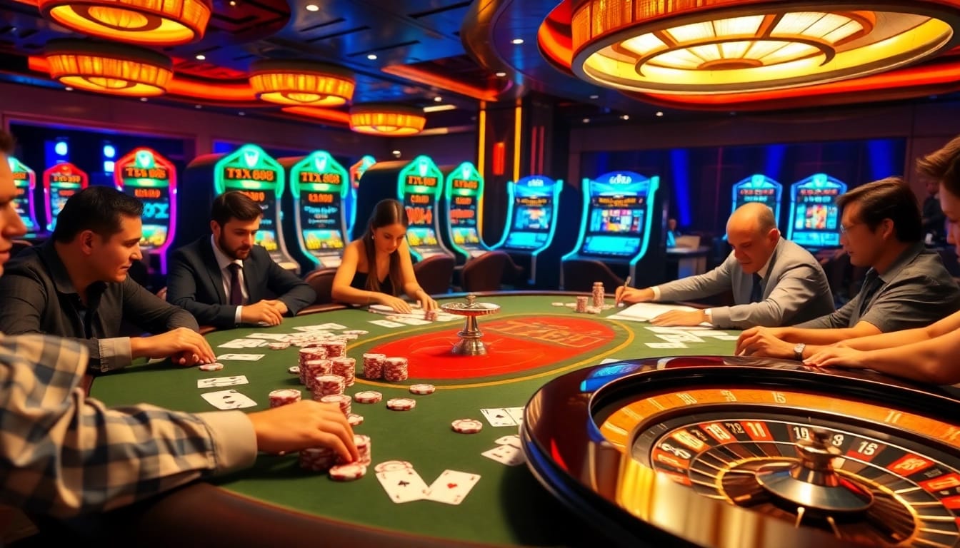 Engage with TX 88 themed poker action at a luxurious casino table.