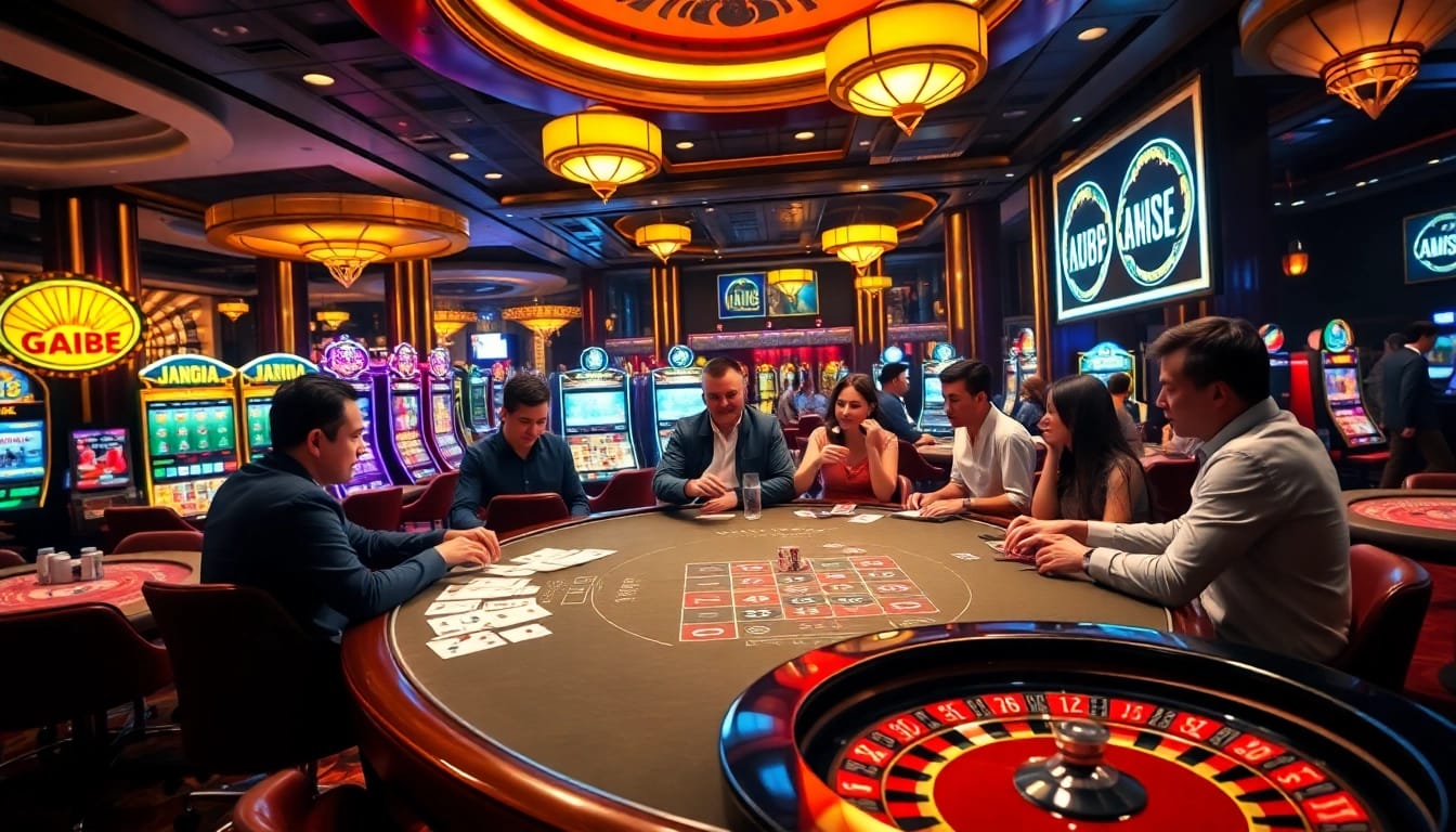 Players enjoying thrilling games at AU88 casino, celebrating wins and strategic plays.