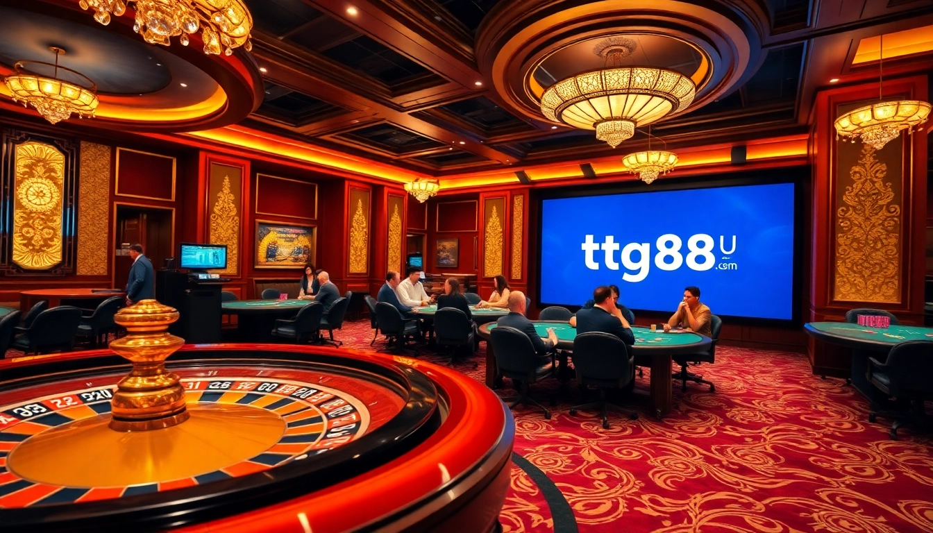 Exciting live casino action at https://tg88u.com/ with players engaging at roulette tables.