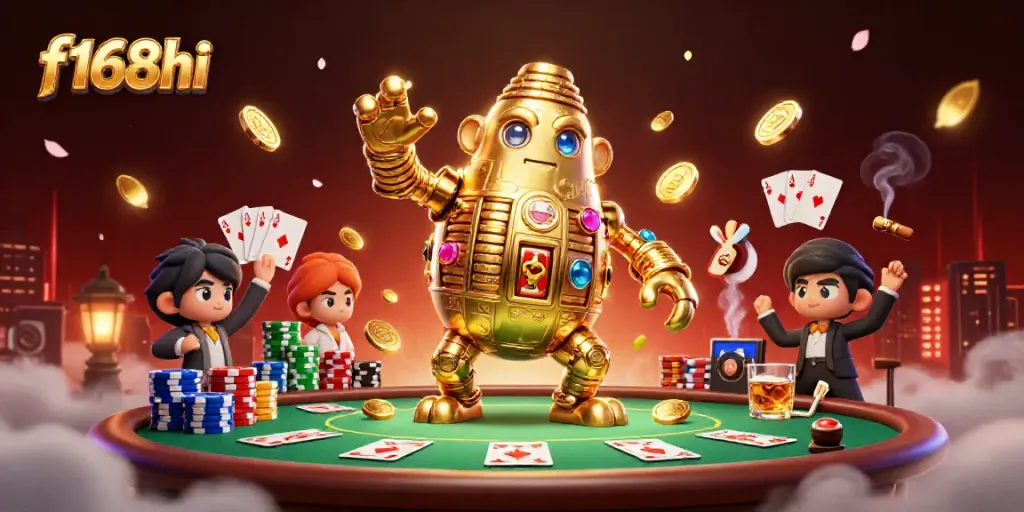 Experience thrilling gameplay vibes with f168hi's dynamic casino atmosphere in 3D.