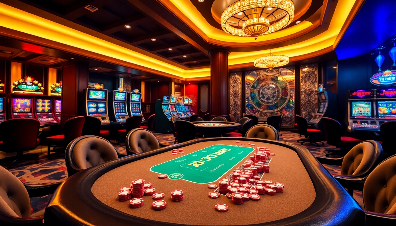 Experience thrilling gameplay at 33win with players engaged at a luxurious poker table.