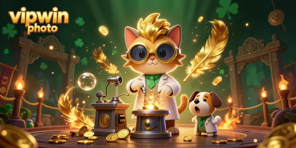 Experience intense gambling thrills with vipwin photo in this dynamic 3D casino scene featuring exciting game elements.