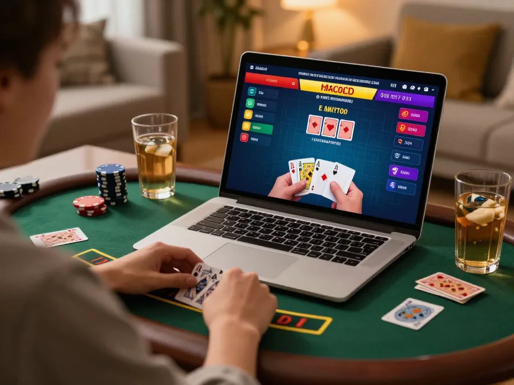 Engaging in live dealer blackjack at Trang Chủ O8, enjoying a cozy home atmosphere with strategic gameplay.