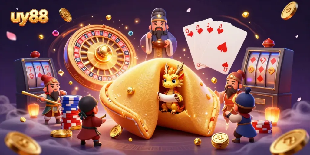 uy88 tham gia trò chơi với con rồng thông thái giữa những đồng xu vàng và thẻ bài lấp lánh