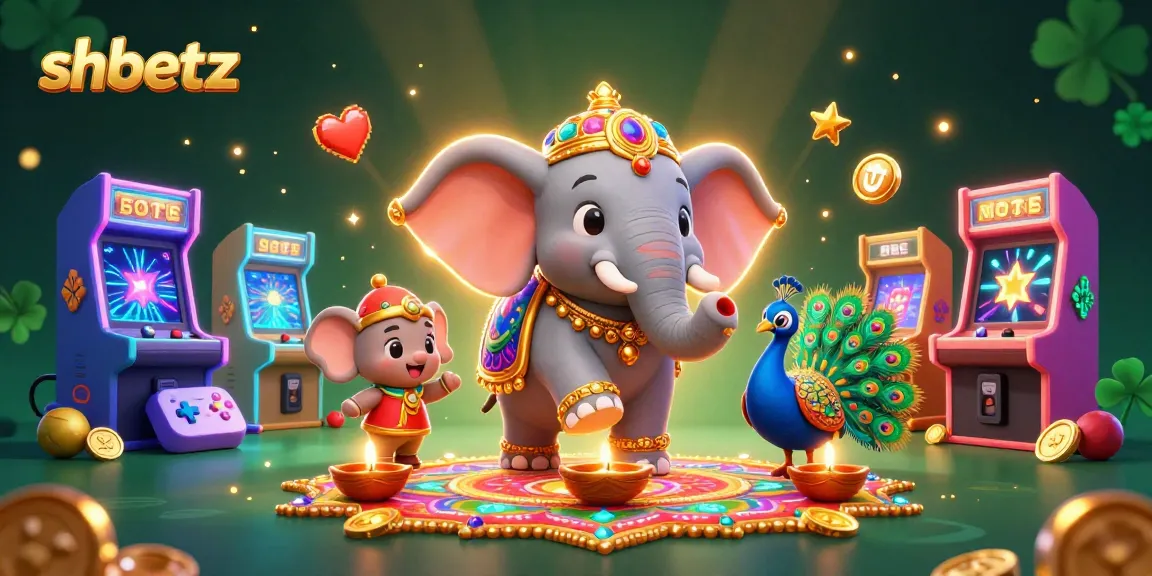 Engage with shbetz at this vibrant online casino illustration featuring colorful characters and game elements.