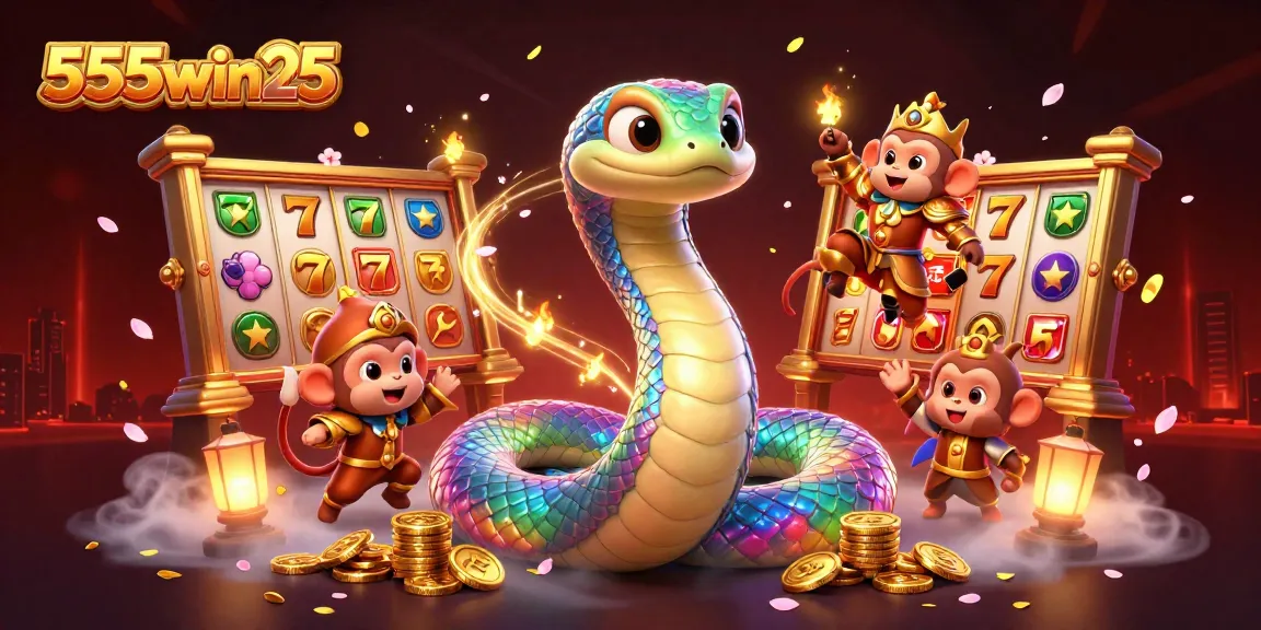 Spin the slots and win big with 555win25 in this dynamic casino scene!