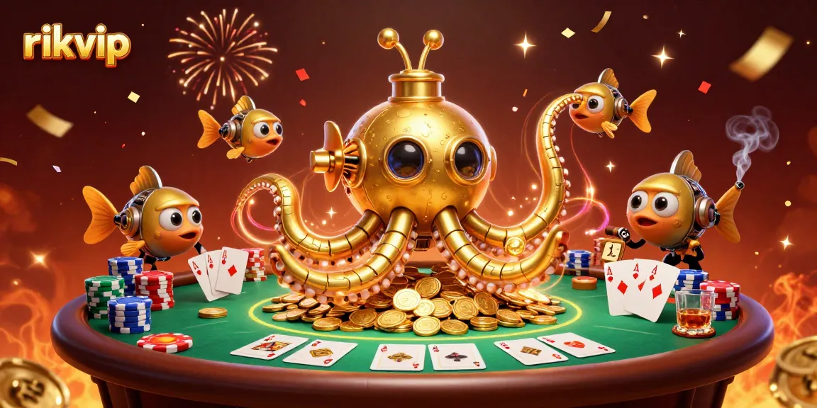 Win big at rikvip with a thrilling 3D animated casino adventure featuring poker elements.
