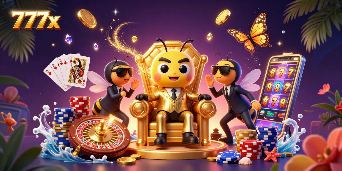 Liven up gameplay with the 777x bumblebee mob boss in a captivating casino scene
